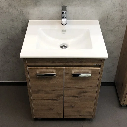 Тумба раковина Comforty Марио-60 60 00-00004155 дуб темный раковина Quadro Тумба раковина Comforty Марио-60 60 00-00004155 дуб темный раковина Quadro