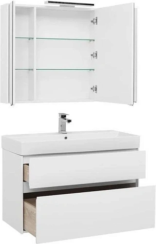 Комплект мебели Aquanet Бруклин 100 белый 00207800 Комплект мебели Aquanet Бруклин 100 белый 00207800