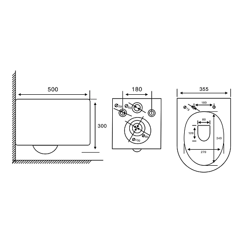 Унитаз подвесной ABBER Bequem AC1129 белый, безободковый, смыв торнадо Унитаз подвесной ABBER Bequem AC1129 белый, безободковый, смыв торнадо