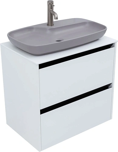 Тумба под раковину Allen Brau Activity 70 1.34003.WM белый матовый/черный брашированный Тумба под раковину Allen Brau Activity 70 1.34003.WM белый матовый/черный брашированный