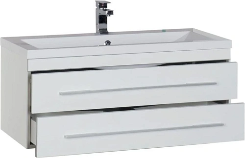 Тумба под раковину Aquanet Верона 100 белый (подвесная 2 ящика) 00175382 Тумба под раковину Aquanet Верона 100 белый (подвесная 2 ящика) 00175382