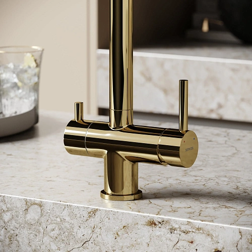 Смеситель для кухни SANCOS Foster SC4014ZG с возможностью подключения фильтра, полированное золото Смеситель для кухни SANCOS Foster SC4014ZG с возможностью подключения фильтра, полированное золото