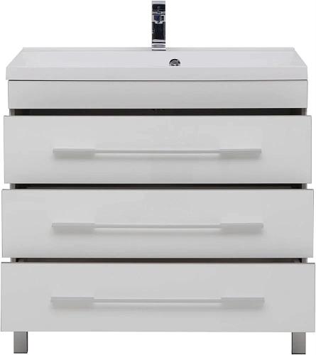 Тумба под раковину Aquanet Верона 90 белый (напольная 3 ящика) 00178470 Тумба под раковину Aquanet Верона 90 белый (напольная 3 ящика) 00178470