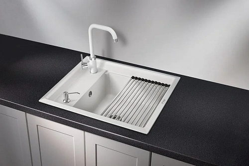 Кухонная мойка Granula KS-6004, АРКТИК (БЕЛЫЙ), кварц 600х510 Кухонная мойка Granula KS-6004, АРКТИК (БЕЛЫЙ), кварц 600х510