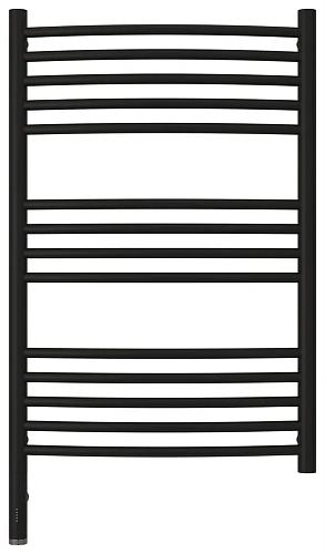 Полотенцесушитель электрический Сунержа Богема 3.0 выгнутая 800х500 МЭМ левый 31-5802-8050 Матовый ч Полотенцесушитель электрический Сунержа Богема 3.0 выгнутая 800х500 МЭМ левый 31-5802-8050 Матовый ч