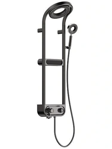 Душевая система AQUAme AQM 8004B с термостатом, Черный AQM8004B Душевая система AQUAme AQM 8004B с термостатом, Черный AQM8004B