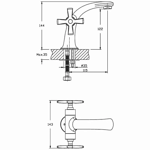 Комплект смесителей Orange Kristi M33-311cr хром Комплект смесителей Orange Kristi M33-311cr хром