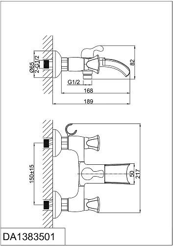 Смеситель для ванны D&K Grimm Hessen DA1383501 Смеситель для ванны D&K Grimm Hessen DA1383501
