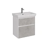 Тумба под раковину Lemark COMBI 70 см подвесная/напольная, бетон/белый LM03C70T-Beton