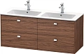 Тумба под раковину Duravit Brioso BR410601021 подвесная 129 см каштан Тумба под раковину Duravit Brioso BR410601021 подвесная 129 см каштан