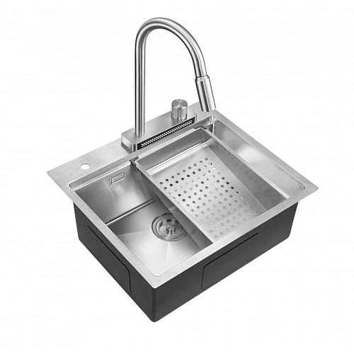 Кухонная мойка Milacio Denia 57 Steel (MC.77400) сталь нержавеющая Кухонная мойка Milacio Denia 57 Steel (MC.77400) сталь нержавеющая