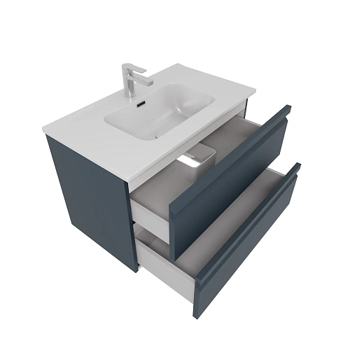 Тумба с раковиной Aquatek ВЕГА 80см AQ77080-MG серый матовый, подвесная Тумба с раковиной Aquatek ВЕГА 80см AQ77080-MG серый матовый, подвесная