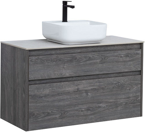 Тумба под раковину Aquanet Nova Lite 100 дуб рошелье (2 ящика) 00242582 Тумба под раковину Aquanet Nova Lite 100 дуб рошелье (2 ящика) 00242582