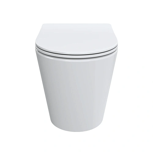 Унитаз приставной BelBagno FLAY-TOR BB1003CB-TOR/SC безободковый с сиденьем и смывом TORNADO Унитаз приставной BelBagno FLAY-TOR BB1003CB-TOR/SC безободковый с сиденьем и смывом TORNADO