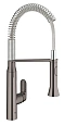 Смеситель для кухни GROHE K7 на одно отверстие, профессиональный, уменьшенный вариант, темный графит 31379A00 Смеситель для кухни GROHE K7 на одно отверстие, профессиональный, уменьшенный вариант, темный графит 31379A00