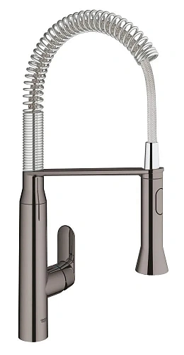 Смеситель для кухни GROHE K7 на одно отверстие, профессиональный, уменьшенный вариант, темный графит 31379A00 Смеситель для кухни GROHE K7 на одно отверстие, профессиональный, уменьшенный вариант, темный графит 31379A00