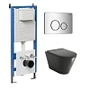 Комплект инсталляции GROSSMAN 900.K31.01.000 с клавишей смыва 700.K31.05.10M.10M хром и унитазом GROSSMAN GR-4477BMS арт.97.4477BMS.05.10M