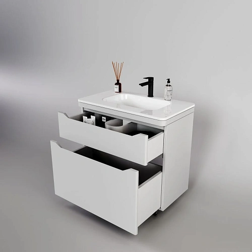 Тумба под раковину Style Line Марелла 90 Люкс антискрейтч белый матовый, PLUS напольная СС-00002416 Тумба под раковину Style Line Марелла 90 Люкс антискрейтч белый матовый, PLUS напольная СС-00002416