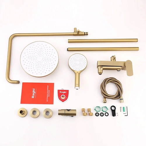 Душевая система Raglo R03.24.03, золотой сатин Душевая система Raglo R03.24.03, золотой сатин