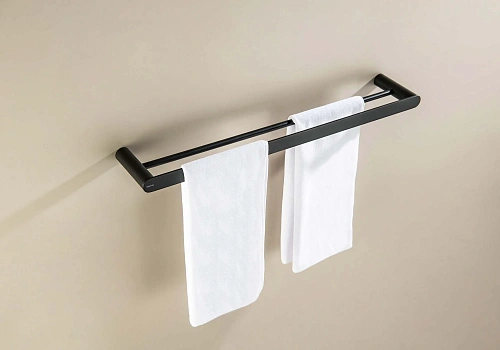 Полотенцедержатель Aquatek ЛИРА AQ4430MB черный матовый Полотенцедержатель Aquatek ЛИРА AQ4430MB черный матовый