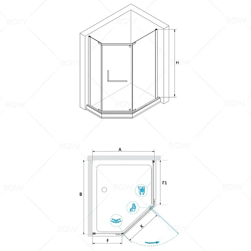 Душевой уголок RGW PA-91 Passage 01089182-11 Душевой уголок RGW PA-91 Passage 01089182-11