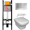 Комплект унитаза Jacob Delafon Vox E21770RU-00 с инсталляцией и кнопкой смыва