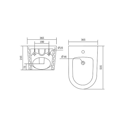 Биде подвесное Aquatek ОБЕРОН БЕТТА AQ0516-00 Биде подвесное Aquatek ОБЕРОН БЕТТА AQ0516-00