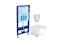 Комплект инсталляции Aquatek Standard INS-0000012 с унитазом ДИВА AQ2012-00 с сиденьем микролифт SET Aquatek ДИВА