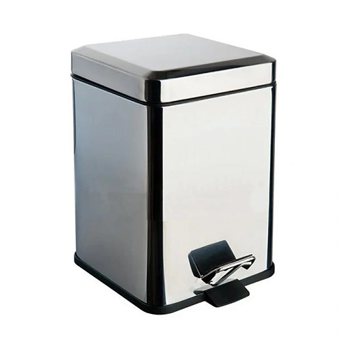 Ведро для мусора Colombo Black&White B9210.CR 3л, с крышкой и педалью, хром Ведро для мусора Colombo Black&White B9210.CR 3л, с крышкой и педалью, хром