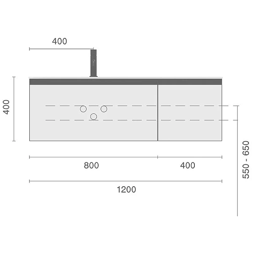 Тумба под раковину Armadi Art QUATRO 2 120см (80+40) DAPHNE профиль ANTHRACITE 790-M2-120-D-A-LED Тумба под раковину Armadi Art QUATRO 2 120см (80+40) DAPHNE профиль ANTHRACITE 790-M2-120-D-A-LED