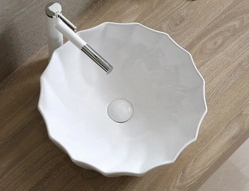 Раковина CeramaLux 9073 накладная, белый Раковина CeramaLux 9073 накладная, белый