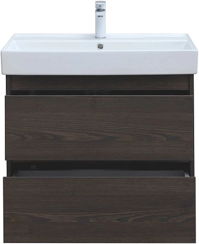 Тумба под раковину Aquanet Nova Lite 75 дуб черный (2 ящика) 00287895 Тумба под раковину Aquanet Nova Lite 75 дуб черный (2 ящика) 00287895