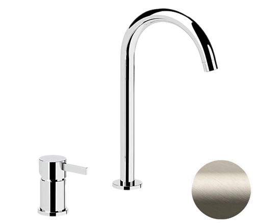 Смеситель для раковины Remer Metrica MC57LXV, сталь Смеситель для раковины Remer Metrica MC57LXV, сталь