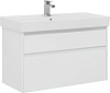 Картинка анонса товара «тумба с раковиной aquanet nova lite 100 белый (2 ящика) 00245252»