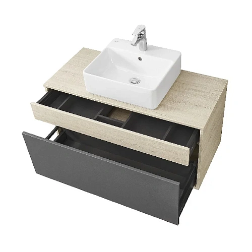 Тумба под раковину Aquaton Лофт Урбан 100 серый графит, дуб орегон 1A247701LQX60 Тумба под раковину Aquaton Лофт Урбан 100 серый графит, дуб орегон 1A247701LQX60