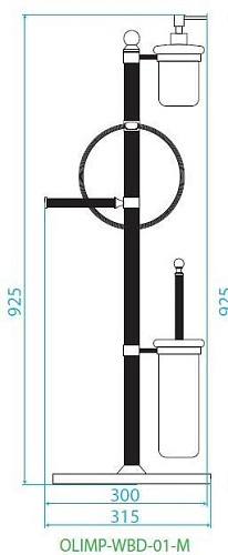 Стойка аксессуаров CEZARES OLIMP-WBD бронза-металл OLIMP-WBD-02-M Стойка аксессуаров CEZARES OLIMP-WBD бронза-металл OLIMP-WBD-02-M