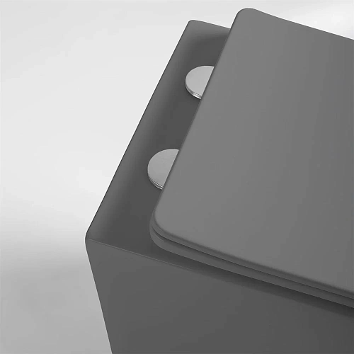 Унитаз подвесной Vincea Globo VT1-14SMA безободковый, цвет антрацит мат., ультратонкое сиденье soft- Унитаз подвесной Vincea Globo VT1-14SMA безободковый, цвет антрацит мат., ультратонкое сиденье soft-