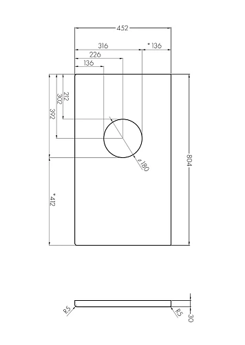 Столешница Aquaton Брук 80 (60+20) 1A204205BC010 Столешница Aquaton Брук 80 (60+20) 1A204205BC010