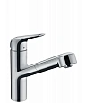 Смеситель для кухни hansgrohe Focus M42, однорычажный с вытяжным изливом 71814000 Смеситель для кухни hansgrohe Focus M42, однорычажный с вытяжным изливом 71814000
