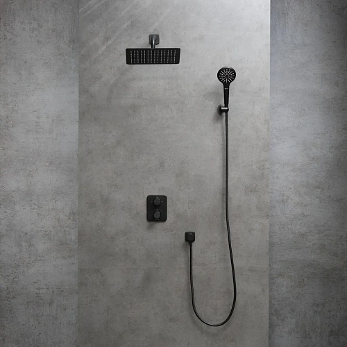Душевая система Lemark Bronx LM3749BL термостатическая, встраиваемая, черный Душевая система Lemark Bronx LM3749BL термостатическая, встраиваемая, черный