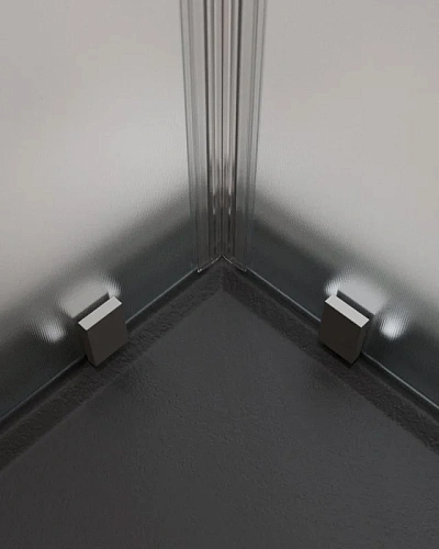 Душевой уголок CEZARES MOLVENO-AH-21-90+20-P-GM цвет профиля оружейная сталь стекло рифленое 1100x900 мм Душевой уголок CEZARES MOLVENO-AH-21-90+20-P-GM цвет профиля оружейная сталь стекло рифленое 1100x900 мм