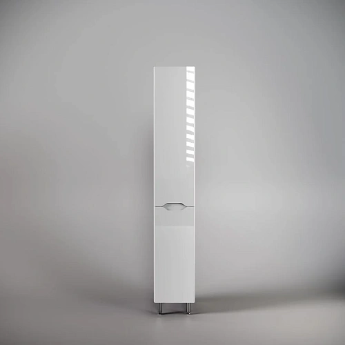 Шкаф-пенал Style Line Марелла с корзиной, Люкс антискрейтч белый глянец, PLUS СС-00002419 Шкаф-пенал Style Line Марелла с корзиной, Люкс антискрейтч белый глянец, PLUS СС-00002419