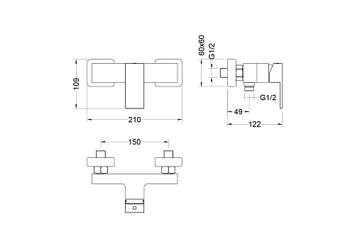 Смеситель для душа Aquatek ЛИБРА AQ1660CR Хром Смеситель для душа Aquatek ЛИБРА AQ1660CR Хром