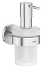 Дозатор жидкого мыла GROHE Essentials с держателем, суперсталь (40448DC1)