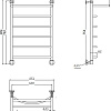 Полотенцесушитель водяной Aquanet Romeo 800x600 бронза, с верхней полкой 00234541 Полотенцесушитель водяной Aquanet Romeo 800x600 бронза, с верхней полкой 00234541