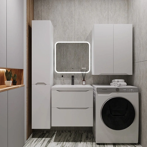 Тумба под раковину Style Line Марелла 60 Люкс антискрейтч белый матовый, PLUS подвесная СС-00002404 Тумба под раковину Style Line Марелла 60 Люкс антискрейтч белый матовый, PLUS подвесная СС-00002404