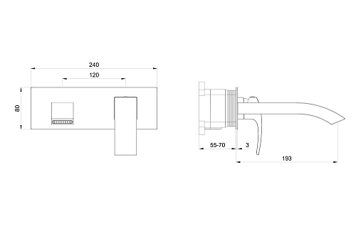 Смеситель для раковины Wonzon & Woghand встраиваемый, темный графит (WW-88869009-BGM) Смеситель для раковины Wonzon & Woghand встраиваемый, темный графит (WW-88869009-BGM)