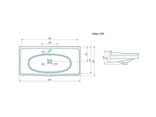 Тумба под раковину Corozo Таормина 105, Модерн 105 SD-00000322 Тумба под раковину Corozo Таормина 105, Модерн 105 SD-00000322