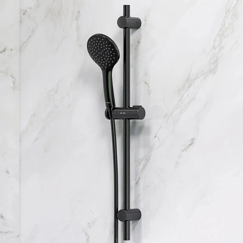 Душевой гарнитур AM.PM Gem F0190022 штанга 700, шланг 1 750 мм, черный Душевой гарнитур AM.PM Gem F0190022 штанга 700, шланг 1 750 мм, черный