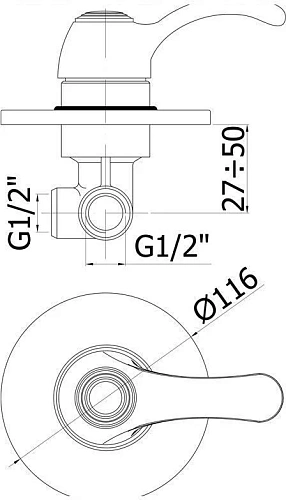 Смеситель для душа Paffoni Flavia FA010CR (с внутренней частью) Смеситель для душа Paffoni Flavia FA010CR (с внутренней частью)